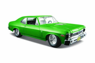 1970 Chevy Nova SS Coupe Hardtop, Green - Maisto 31262GN - 1/24 Scale Diecast Model Toy Car