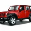 2015 Jeep Wrangler Unlimited, Orange - Maisto 31268OR - 1/24 Scale Diecast Model Toy Car