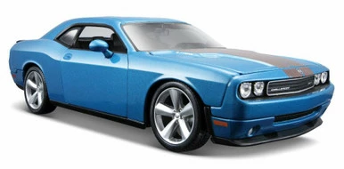Maisto 2008 Dodge Challenger SRT8 Hard Top W/ Sunroof, Blue - 31280BU - 1/24 Scale Diecast Model Toy Car