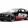 Jada Toys 2010 Ford Mustang GT Boral Exhaust Hardtop, Glossy Black With Red - Jada 31322/4 - 1/24 Diecast Car