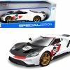 2021 Ford GT #98 Heritage Edition, White - Maisto 31390HE - 1/18 Scale Diecast Model Toy Car