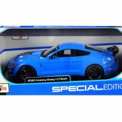 2020 Ford Mustang Shelby GT500, Blue - Maisto 31452BU/6 - 1/18 Scale Diecast Model Toy Car