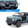 ModelToyCars 2021 Ford Bronco Badlands, Blue - Maisto 31457BL - 1/18 Scale Diecast Model Toy Car