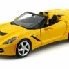 2014 Chevrolet Corvette Stingray Convertible, Yellow - Maisto 31501 - 1/24 Scale Diecast Model Car
