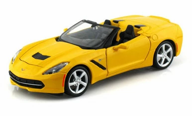 2014 Chevrolet Corvette Stingray Convertible, Yellow - Maisto 31501 - 1/24 Scale Diecast Model Car