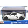 2020 Chevy Corvette Stingray Z51 Coupe, White - Maisto 31527W - 1/24 Scale Diecast Model Toy Car