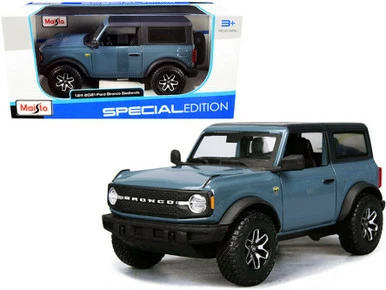 2021 Ford Bronco, Badlands Blue - Maisto 31530BU - 1/24 Scale Diecast Model Toy Car