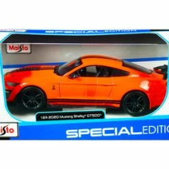 2020 Ford Mustang Shelby GT500, Bright Orange - Maisto 31532OR - 1/24 Scale Diecast Model Toy Car