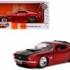 Jada Toys 1970 Ford Mustang Boss 429, Red - Jada 31648 - 1/24 Scale Diecast Model Toy Car