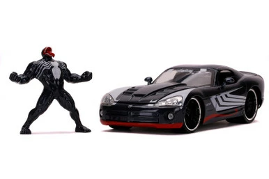 2008 Dodge Viper With Venom Figure, Spider-Man - Jada Toys 31750/4 - 1/24 Scale Diecast Car