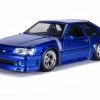 ModelToyCars 1989 Ford Mustang GT, Candy Blue - Jada Toys 31863/4 - 1/24 Scale Diecast Model Toy Car