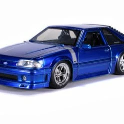 ModelToyCars 1989 Ford Mustang GT, Candy Blue - Jada Toys 31863/4 - 1/24 Scale Diecast Model Toy Car