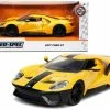 ModelToyCars 2017 Ford GT, Yellow - Jada Toys 32257 - 1/24 Scale Diecast Model Toy Car