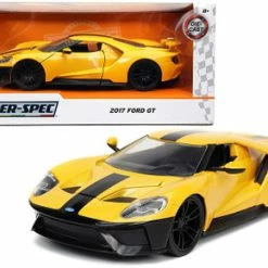 ModelToyCars 2017 Ford GT, Yellow - Jada Toys 32257 - 1/24 Scale Diecast Model Toy Car