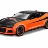 2017 Chevy Camaro ZL1, Black /Orange - Maisto 32271BK - 1/24 Scale Diecast Model Toy Car