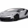 Lamborghini Centenario, Gray And Black - Jada Toys 32277/4 - 1/24 Scale Diecast Model Toy Car