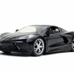 ModelToyCars 2020 Chevy Corvette Stingray, Glossy Black - Jada Toys 32284/4 - 1/24 Scale Diecast Model Toy Car