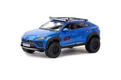 Lamborghini Urus #63 With Roof Rack, Blue - Maisto 32533BU - 1/24 Scale Diecast Model Toy Car