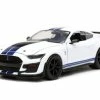 ModelToyCars 2020 Ford Mustang Shelby GT500, White - Jada Toys 53003-W162GT - 1/24 Scale Diecast Model Toy Car