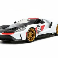 2021 Ford Gt #98, White - Jada Toys 32700/4 - 1/24 Scale Diecast Model Toy Car
