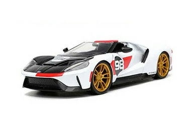 2021 Ford Gt #98, White - Jada Toys 32700/4 - 1/24 Scale Diecast Model Toy Car