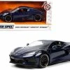 2020 Chevy Corvette Stingray C8, Dark Blue - Jada Toys 32949/4 - 1/24 Scale Diecast Model Toy Car