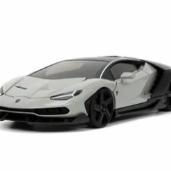 Lamborghini Centenario, Gray And Matte Black - Jada Toys 32951/4 - 1/24 Scale Diecast Model Toy Car