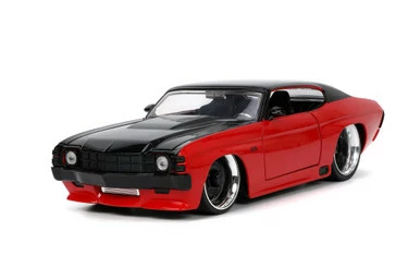 1971 Chevy Chevelle SS, Red And Black - Jada Toys 33041/4 - 1/24 Scale Diecast Model Toy Car