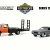 1972 Chevy C-30 Ramp Truck W/1968 Impala SS, Black W/ Yellow - Greenlight 33120A - 1/64 Diecast Car