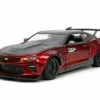 2016 Chevy Camaro Widebody "HKS", Candy Red - Jada Toys 33856 - 1/24 Scale Diecast Model Toy Car