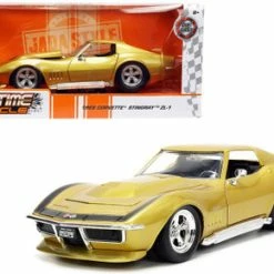 1969 Chevy Corvette Stingray ZL-1, Gold - Jada Toys 33863 - 1/24 Scale Diecast Model Toy Car