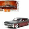 1967 Chevy Impala SS, Gray /Burgundy - Jada Toys 33864 - 1/24 Scale Diecast Model Toy Car