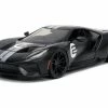 2017 Ford GT #2, Matte Black - Jada Toys 33882 - 1/24 Scale Diecast Model Toy Car