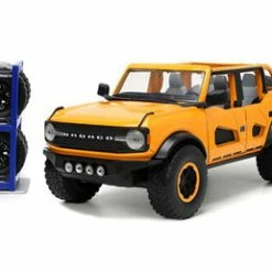 2021 Ford Bronco With Extra Wheels, Orange - Jada Toys 34025 - 1/24 Scale Diecast Model Toy Car
