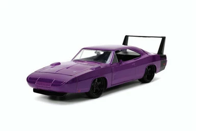 1969 Dodge Charger Daytona, Purple - Jada Toys 34036/4 - 1/24 Scale Diecast Model Toy Car