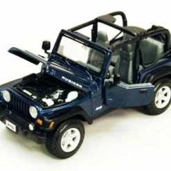 Jeep Wrangler Rubicon Convertible, Blue, Showcasts 34245 - 1/27 Scale Diecast Car (New, But NO BOX)