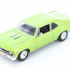 1970 Chevy Nova SS Hard Top, Green - Showcasts 34262 - 1/24 Scale Diecast Model Toy Car