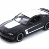 2012 Ford Mustang Boss 302 Hard Topwith White - Showcasts 34269 - 1/24 Scale Diecast Model Toy Car