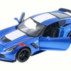 2017 Chevrolet Corvette Grand Sport, Blue - Maisto 34516 - 1/24 Scale Diecast Model Toy Car