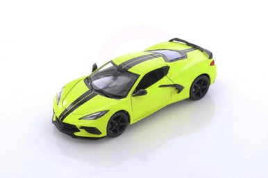 2020 Chevy Corvette Stingray Coupe Z51, Yellow - Showcasts 34527D4 - 1/24 Scale Diecast Car