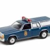 Indianapolis Metropolitan Police Department 1984 Ford LTD Crown Victoria Wagon, Dark Blue - Greenlight 36040F/48 - 1/64 Scale Diecast Model Toy Car