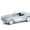1961 Chevy Corvette Convertible (Lot #681), Sateen Silver - Greenlight 37230A/48 - 1/64 Diecast Car