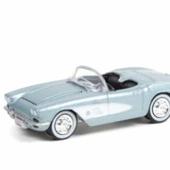 1961 Chevy Corvette Convertible (Lot #681), Sateen Silver - Greenlight 37230A/48 - 1/64 Diecast Car