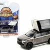 2021 Chevy Tahoe Z71 W/Modern Rooftop Tent, Gray Metallic - Greenlight 38010E - 1/64 Diecast Car