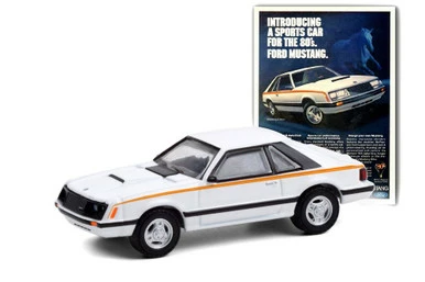 Greenlight 1980 Ford Mustang Introducing A Sports Car For The 80's 39060D/48- 1/64 Scale Diecast Model Toy Car