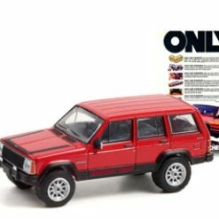 1984 Jeep Cherokee Chief, Red With Black - Greenlight 39080F/48 - 1/64 Scale Diecast Model Toy Car
