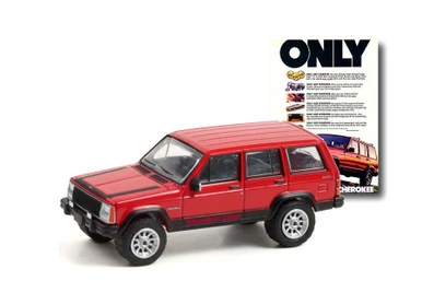 1984 Jeep Cherokee Chief, Red With Black - Greenlight 39080F/48 - 1/64 Scale Diecast Model Toy Car