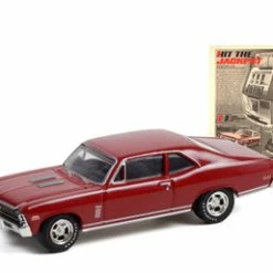 1970 Chevy Nova, Burgundy - Greenlight 39090C/48 - 1/64 Scale Diecast Model Toy Car