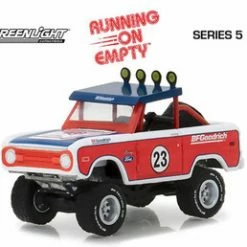 1966 Ford Baja Bronco Off-Road Truck, Red W/blue - Greenlight 41050C/48 - 1/64 Scale Diecast Car