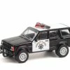 California Highway Patrol 1993 Jeep Cherokee , Black & White - Greenlight 42960B - 1/64 Diecast Car